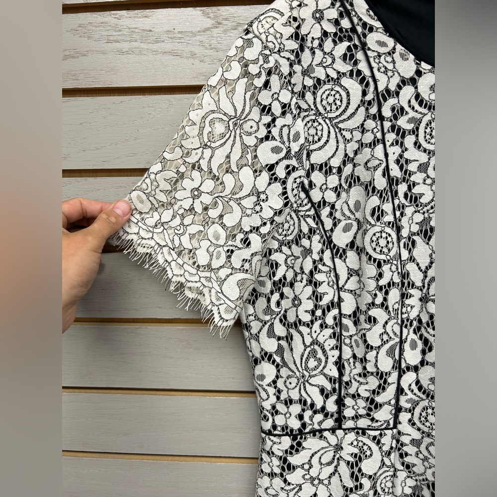 Jessica Simpson Black and White Lace Dress - Picture 5 of 11